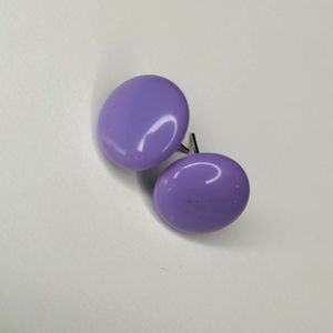 Purple Plastic Circular Studs